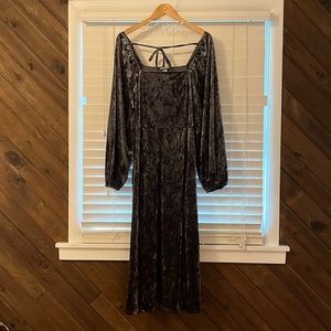 1X Gray velvet dress - great for weddings!